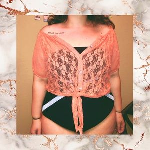 Cute peekaboo crop top